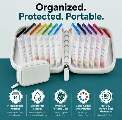Seha™ – Waterproof Weekly Pill Organizer